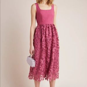 Anthropologie Flowered Midi Dress